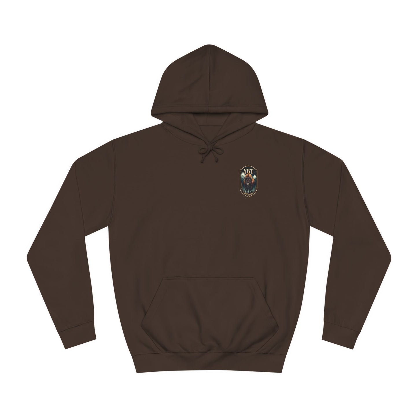 YBT Unisex Hoodie | Bison and Mountain Design