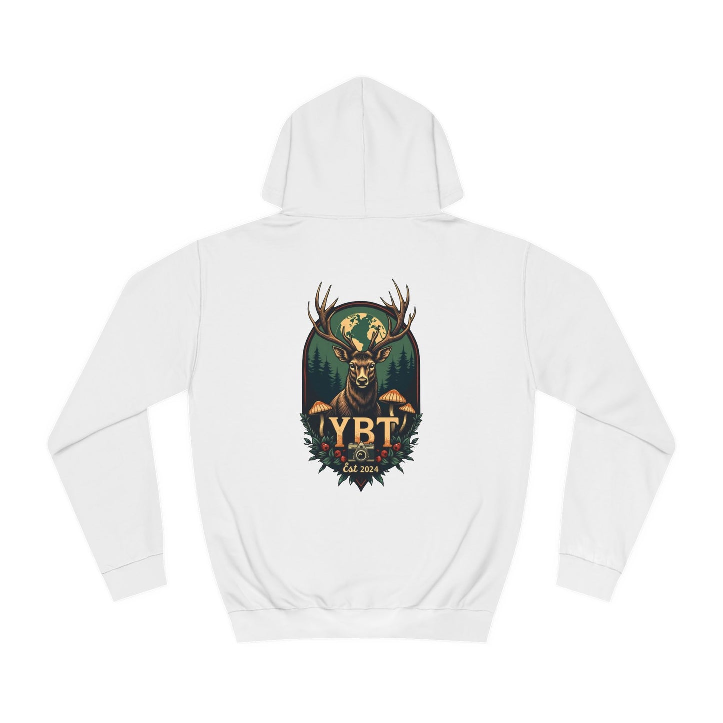 YBT Unisex Hoodie with Vintage Deer & Camera  Design