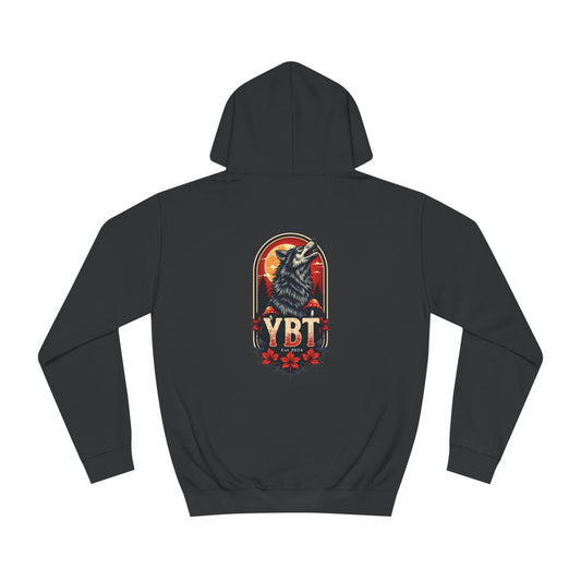 YBT Unisex Hoodie | Wolf Howling At Moon Design