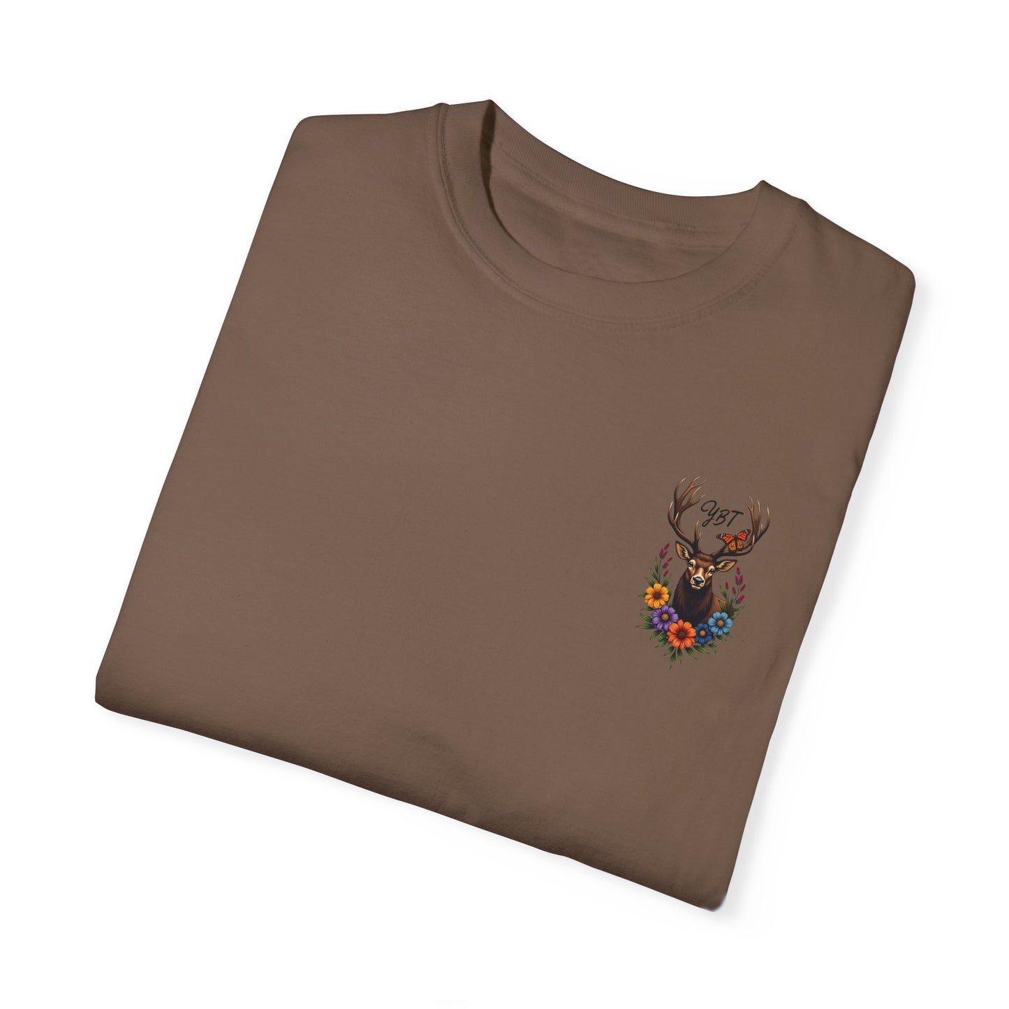 Woman's T-Shirt with YBT Deer Wreath Design