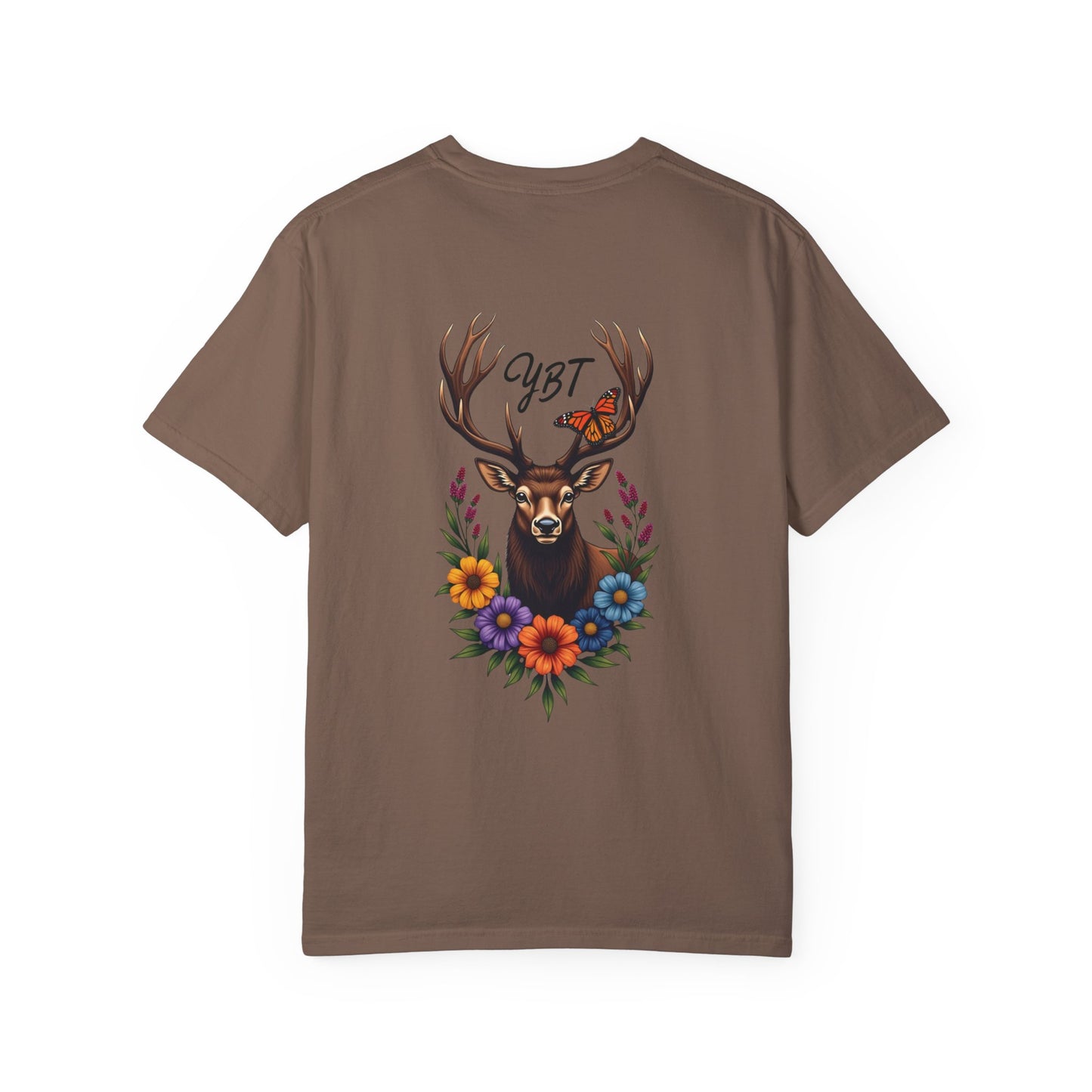 Woman's T-Shirt with YBT Deer Wreath Design