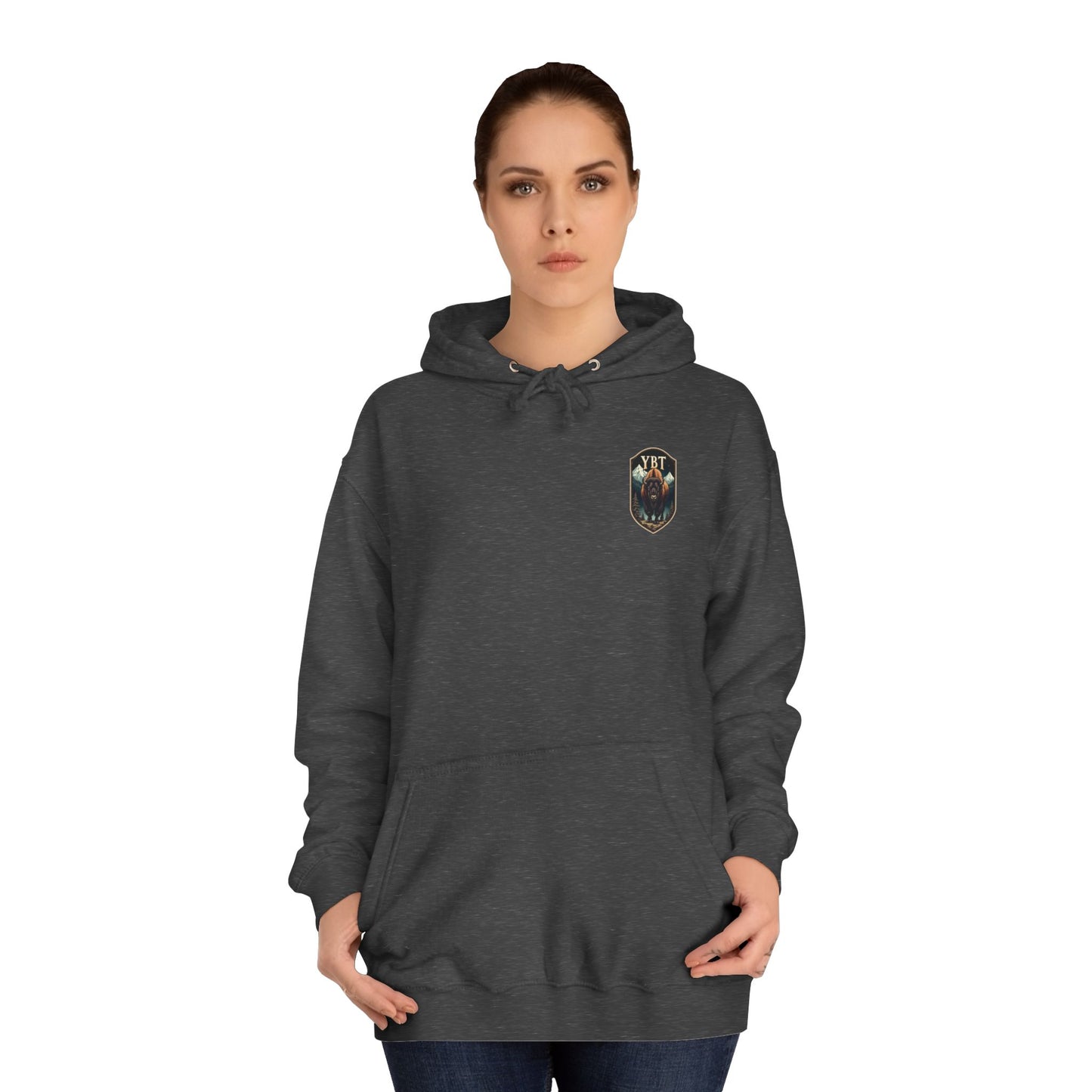 YBT Unisex Hoodie | Bison and Mountain Design