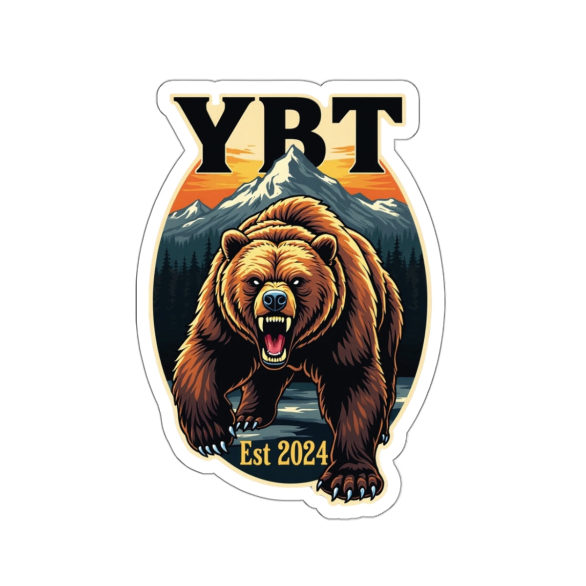 YBT Angry Bear Sticker