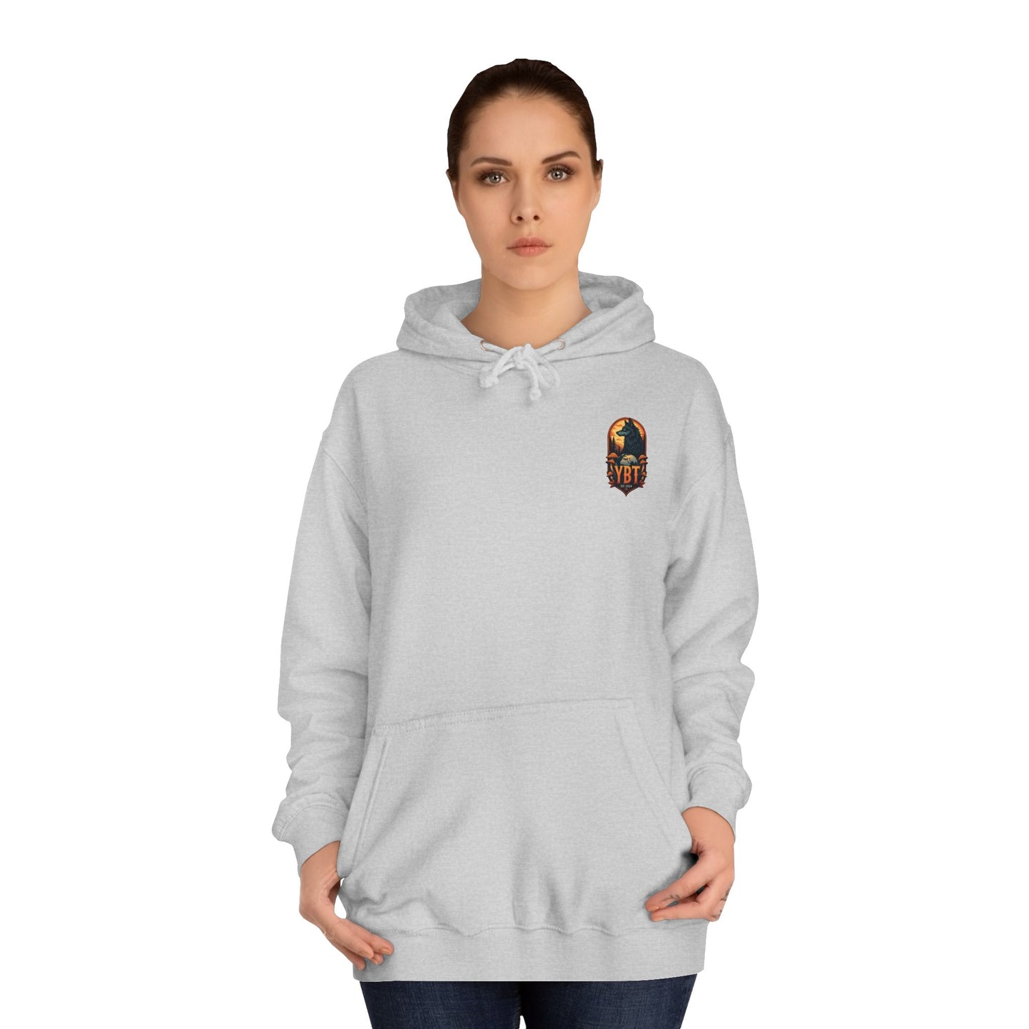 YBT Unisex Hoodie | Wolf & Mushroom Design