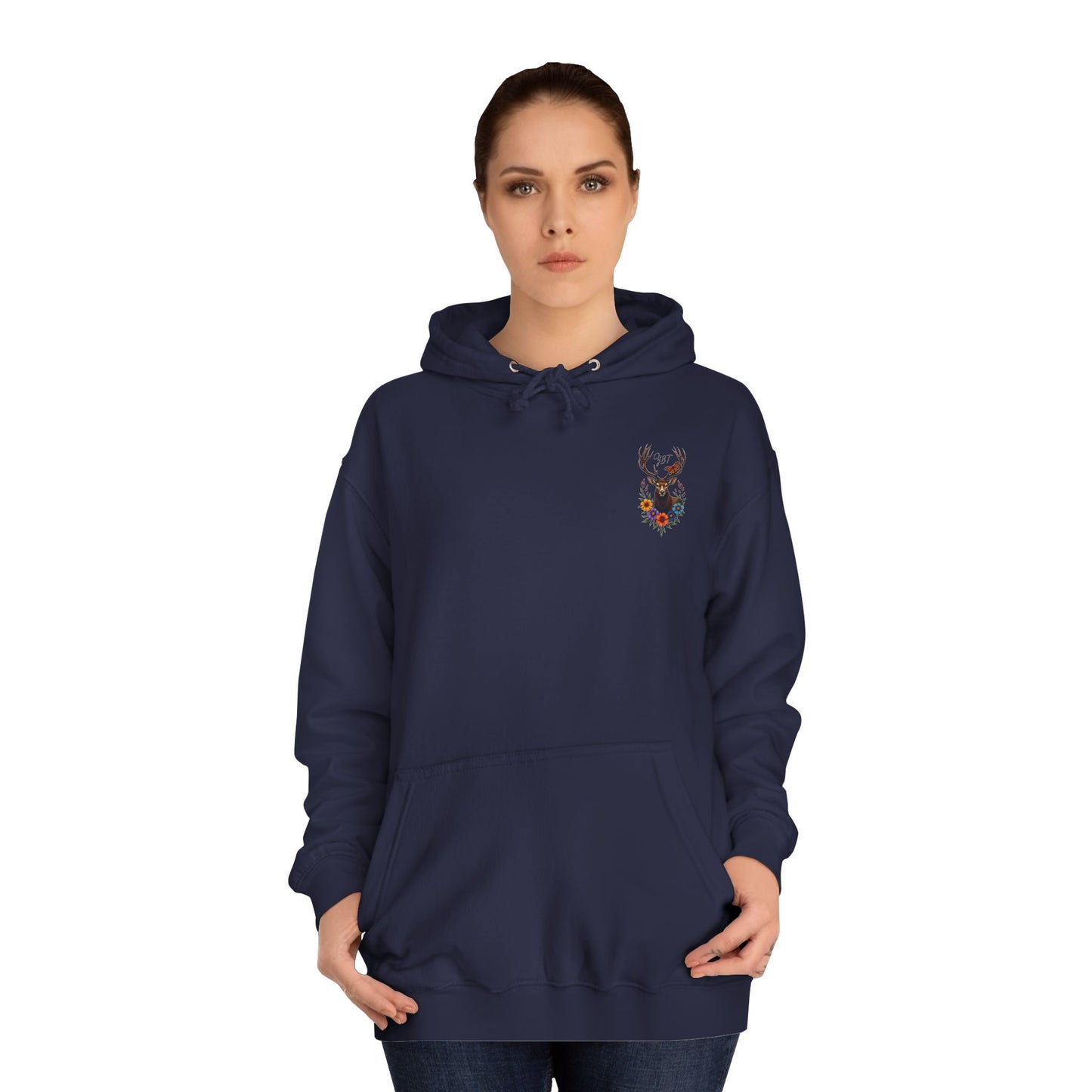 Woman's YBT  Hoodie | Deer Wreath Design