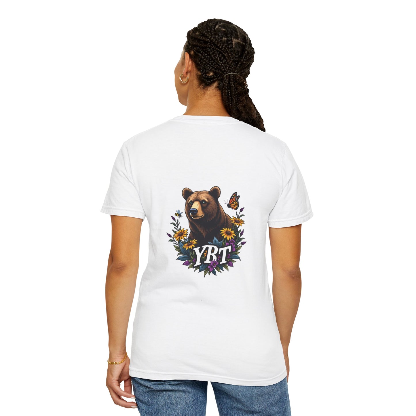 Woman's T-Shirt with YBT Floral Bear Design