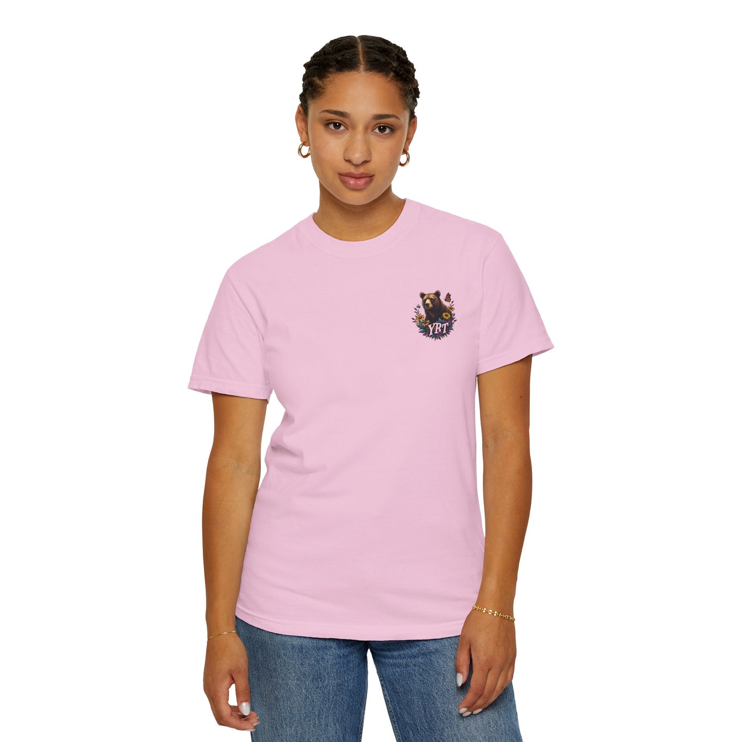 Woman's T-Shirt with YBT Floral Bear Design