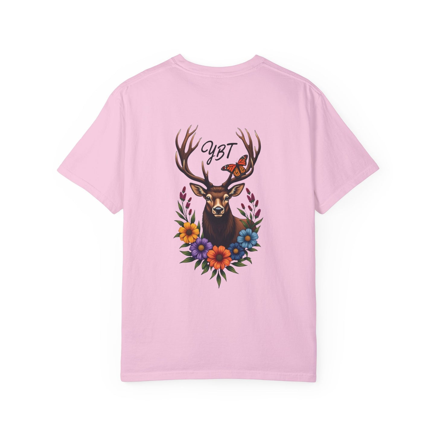 Woman's T-Shirt with YBT Deer Wreath Design