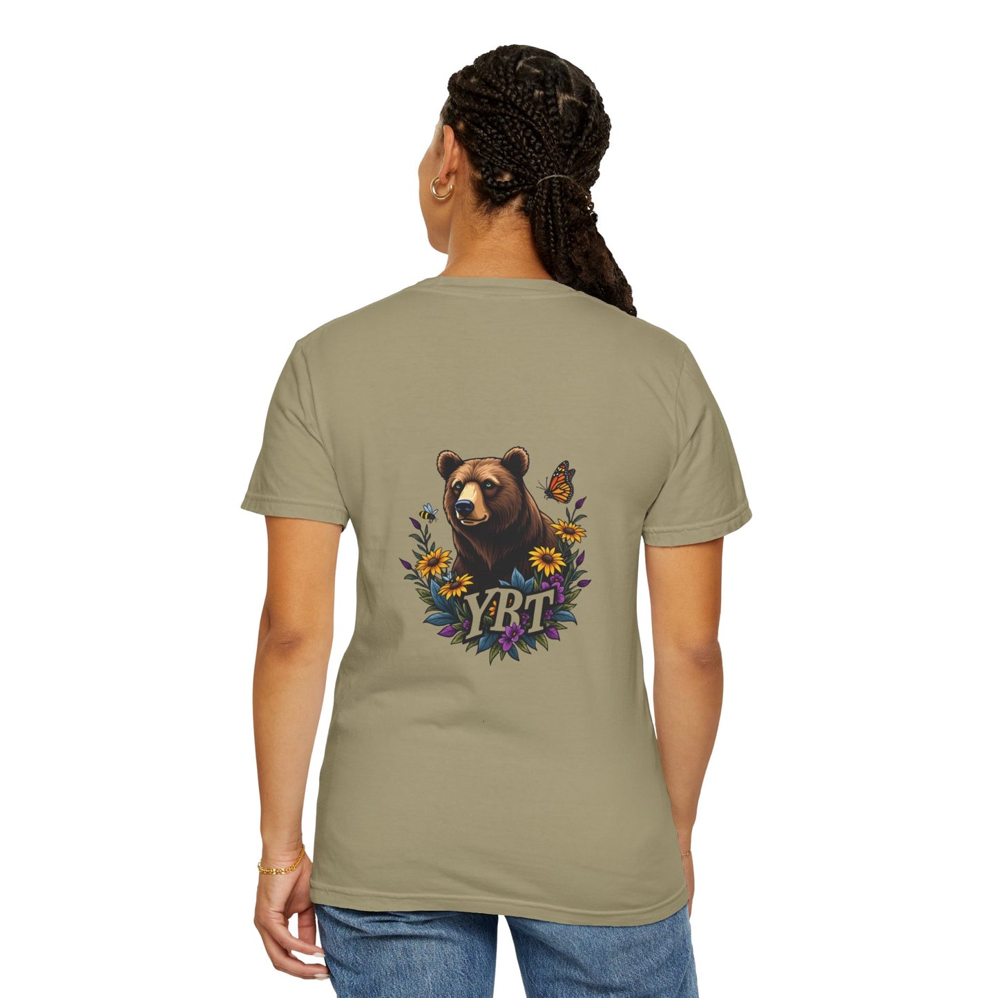 Woman's T-Shirt with YBT Floral Bear Design