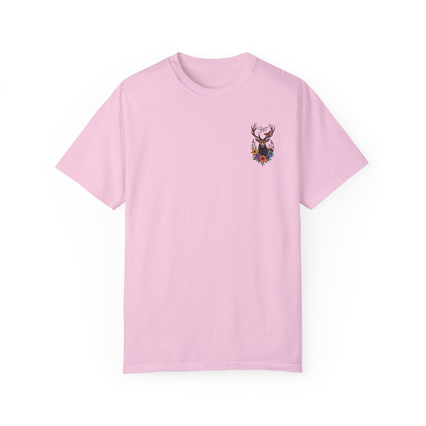 Woman's T-Shirt with YBT Deer Wreath Design