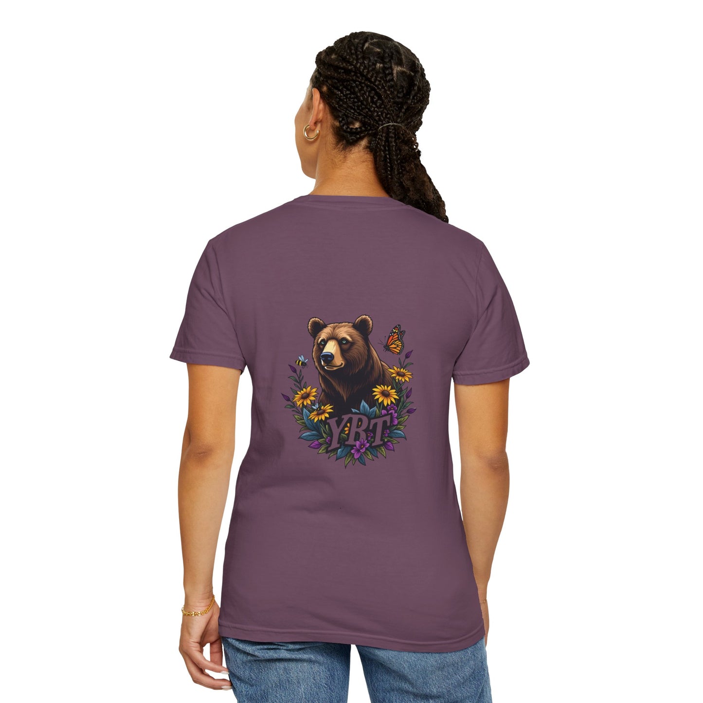 Woman's T-Shirt with YBT Floral Bear Design