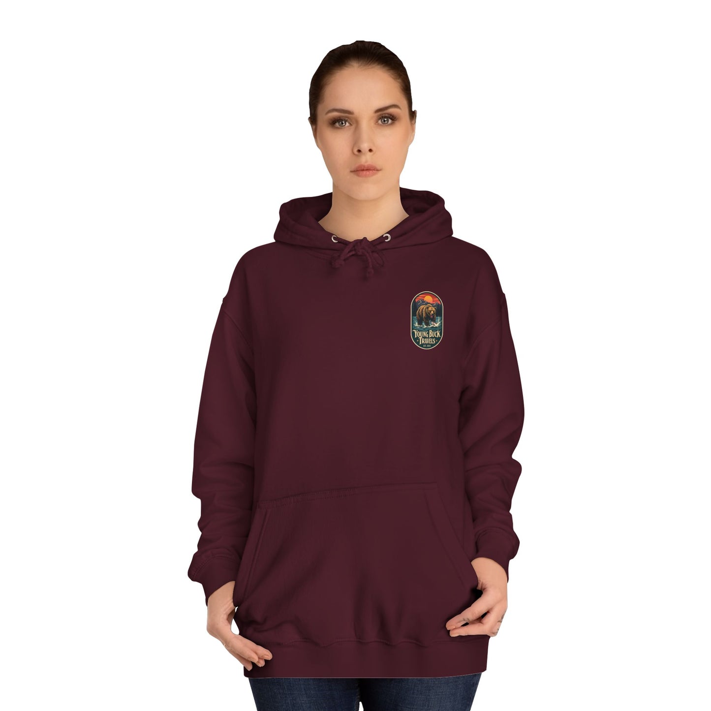 YBT Unisex Hoodie | Fishing Bear Design