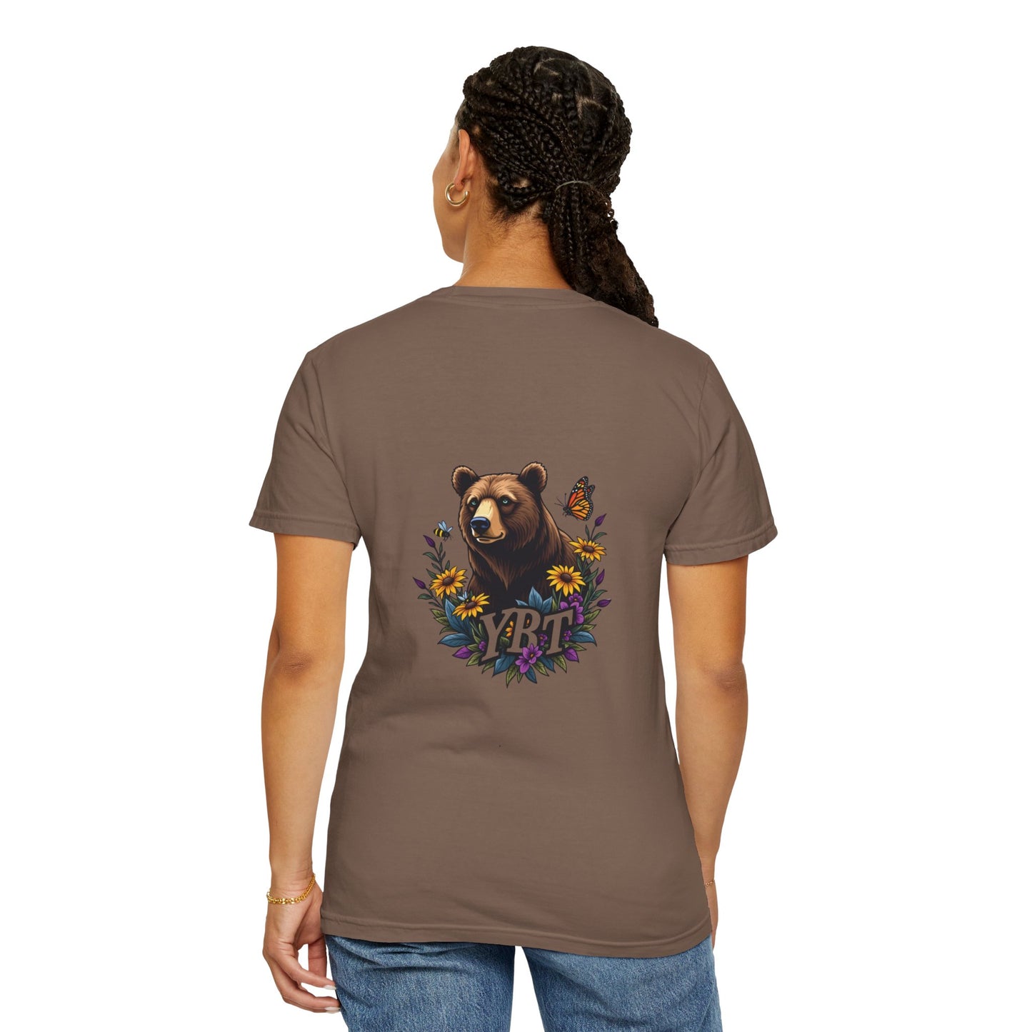 Woman's T-Shirt with YBT Floral Bear Design