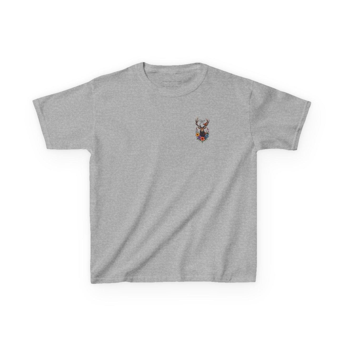 YBT Kids Tee with Deer and Butterfly Design