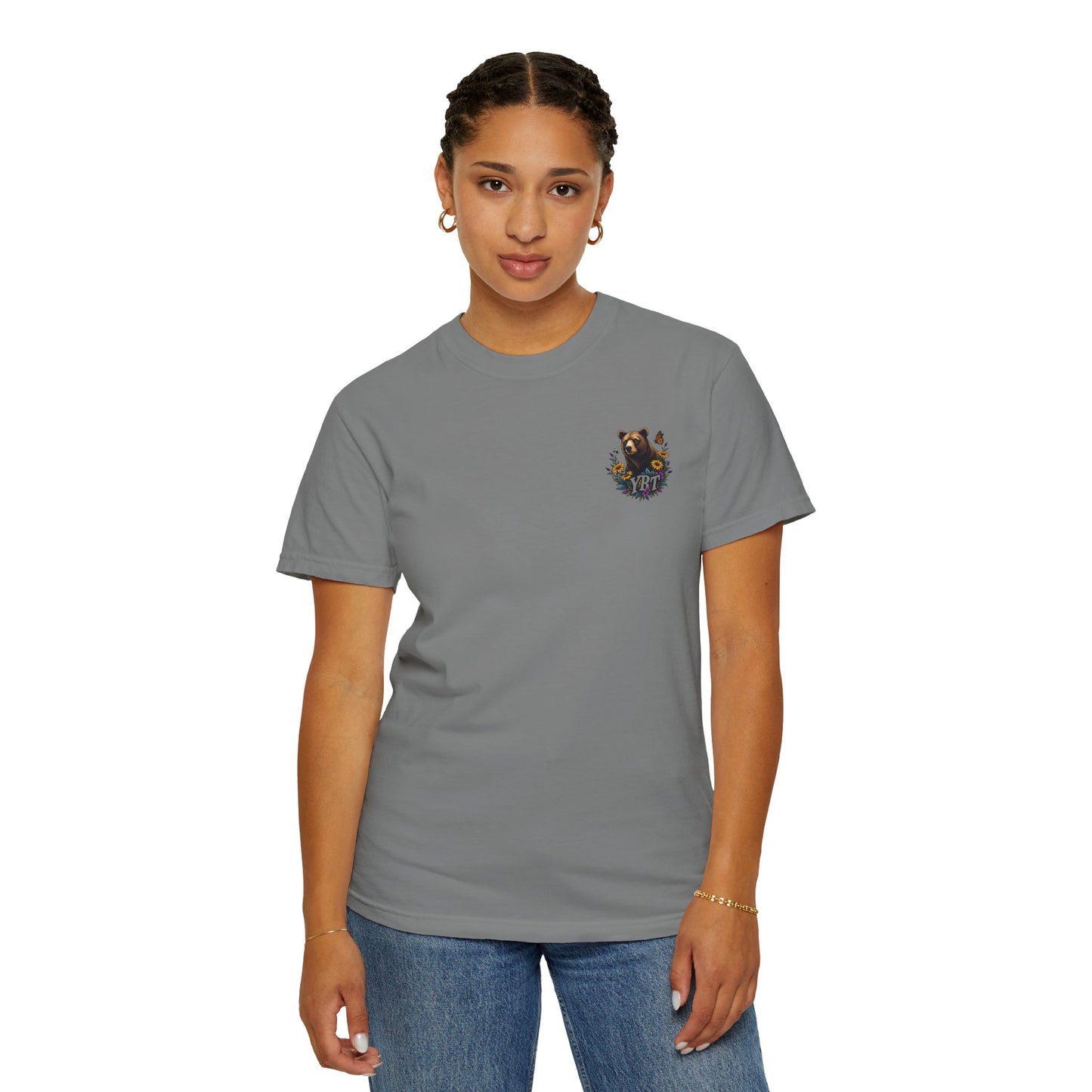 Woman's T-Shirt with YBT Floral Bear Design