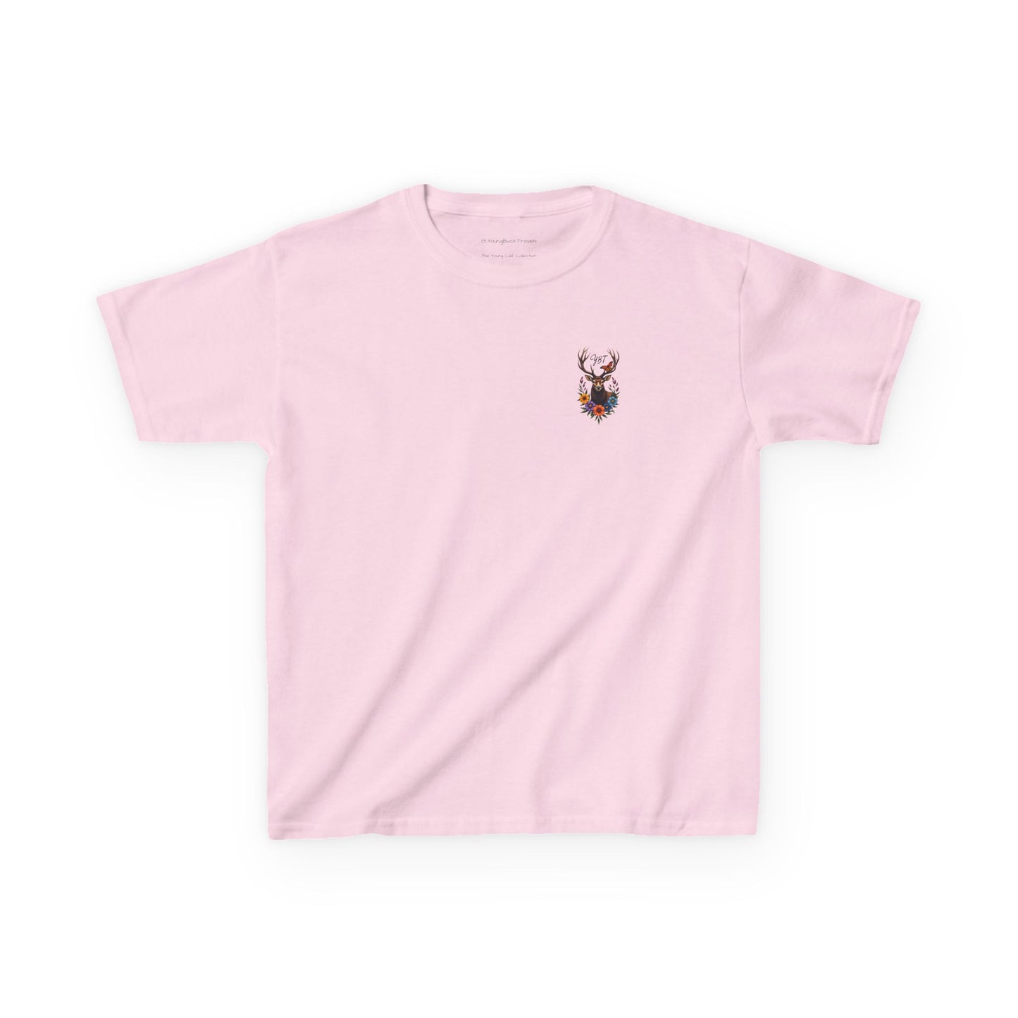 YBT Kids Tee with Deer and Butterfly Design