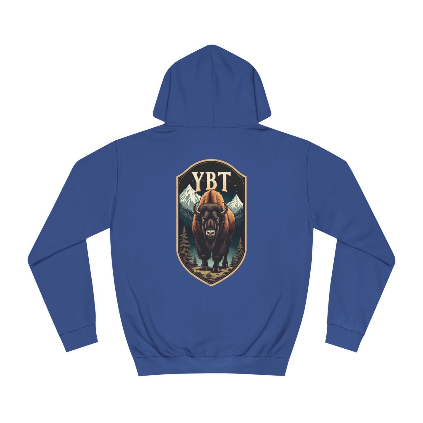 YBT Unisex Hoodie | Bison and Mountain Design