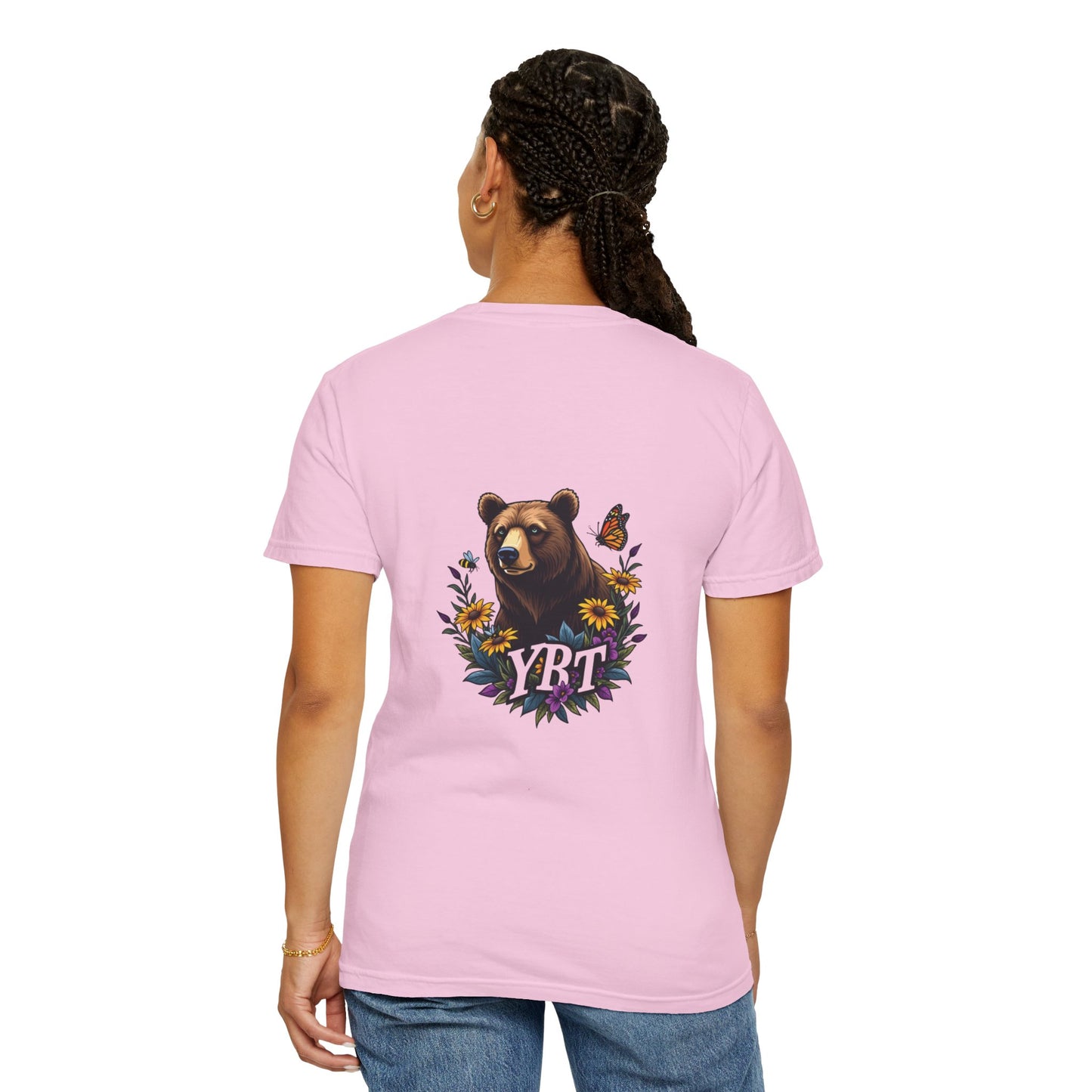 Woman's T-Shirt with YBT Floral Bear Design