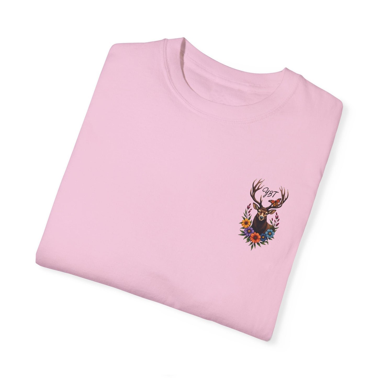 Woman's T-Shirt with YBT Deer Wreath Design