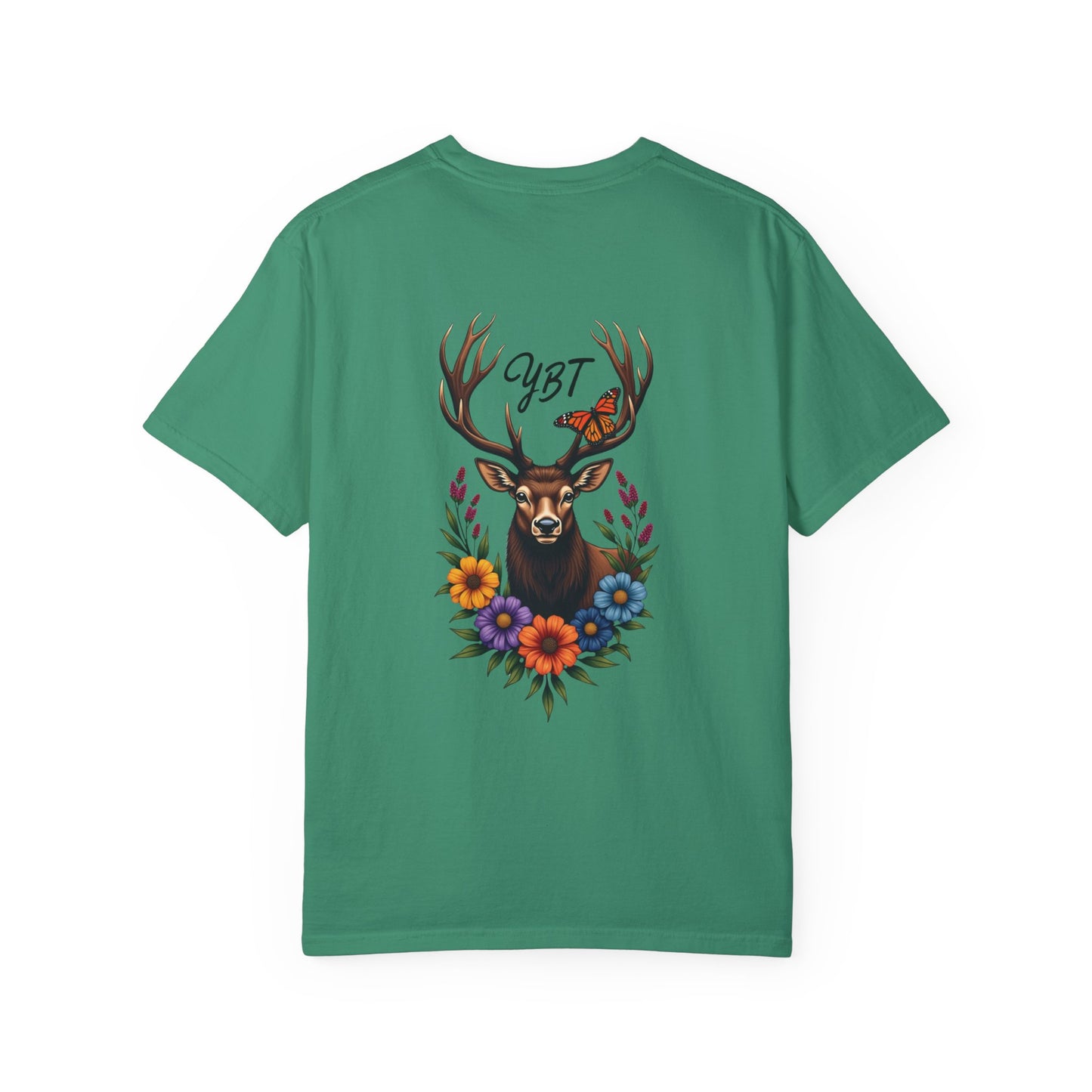 Woman's T-Shirt with YBT Deer Wreath Design