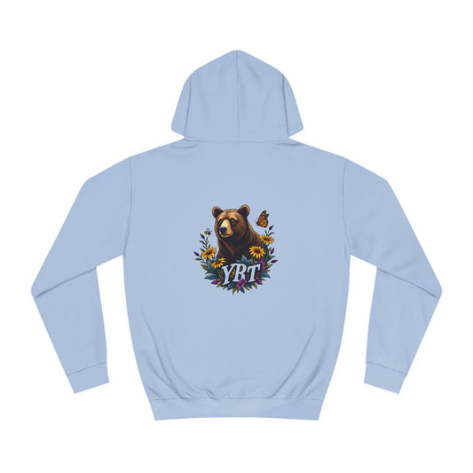 Woman's YBT  Hoodie | Floral Bear Design