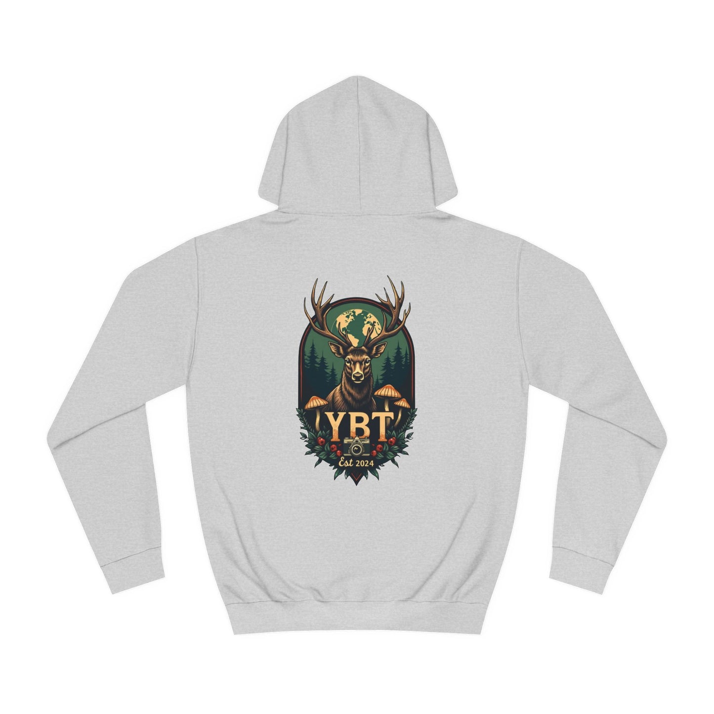 YBT Unisex Hoodie with Vintage Deer & Camera  Design