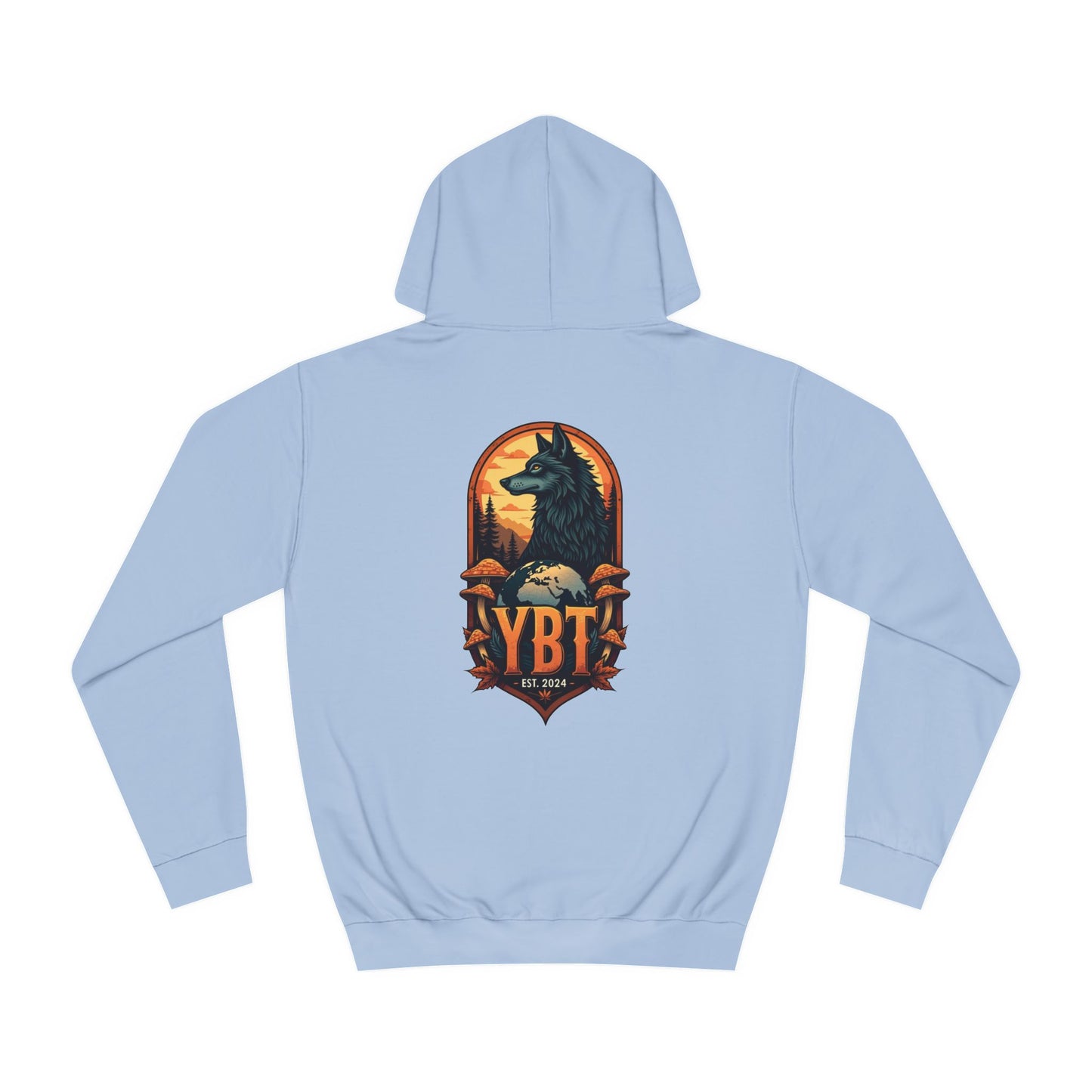 YBT Unisex Hoodie | Wolf & Mushroom Design