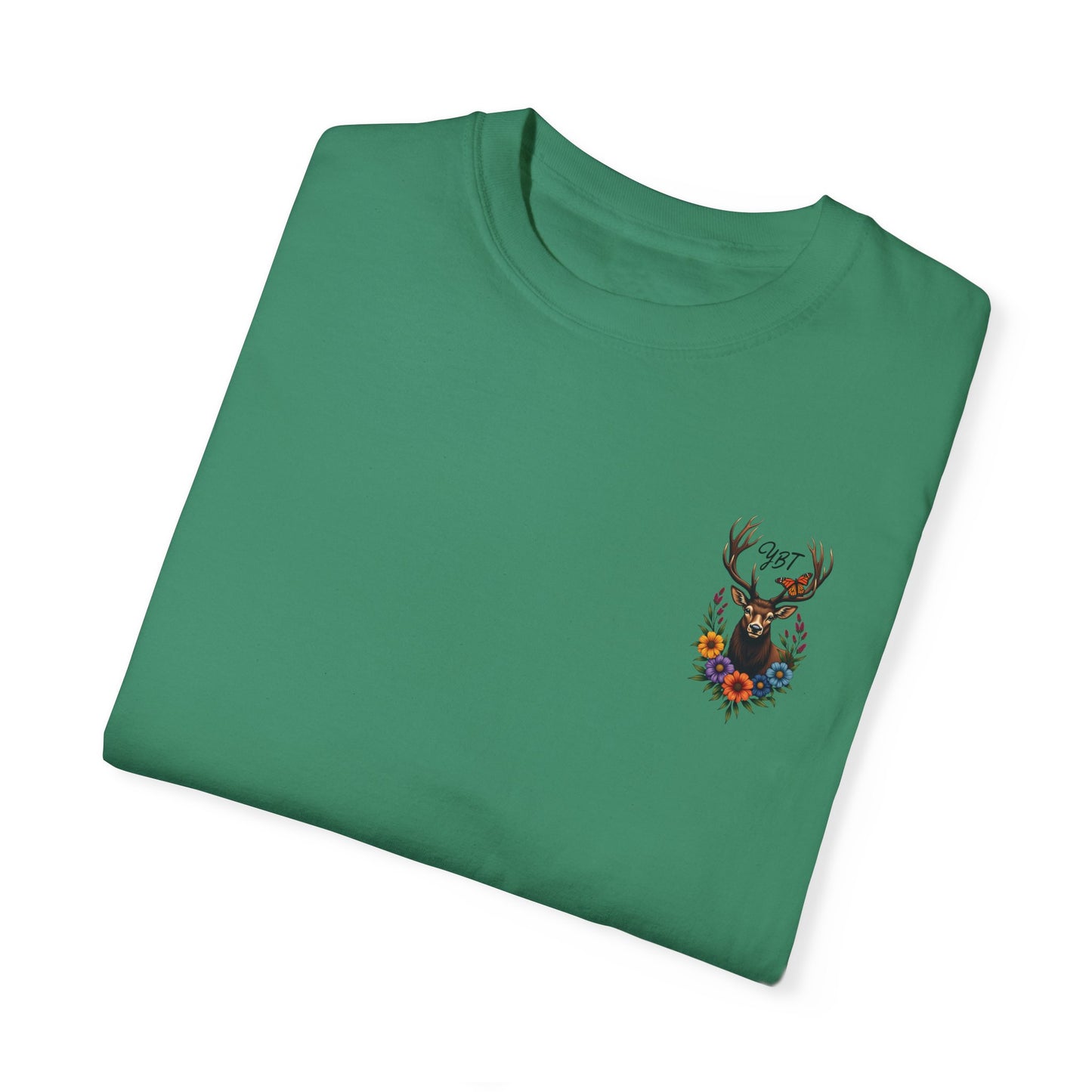 Woman's T-Shirt with YBT Deer Wreath Design