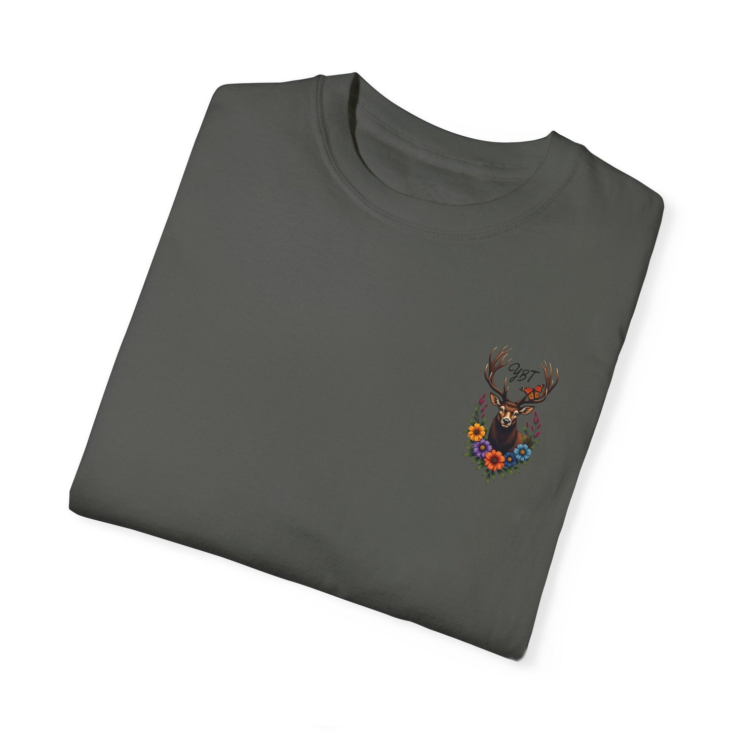 Woman's T-Shirt with YBT Deer Wreath Design