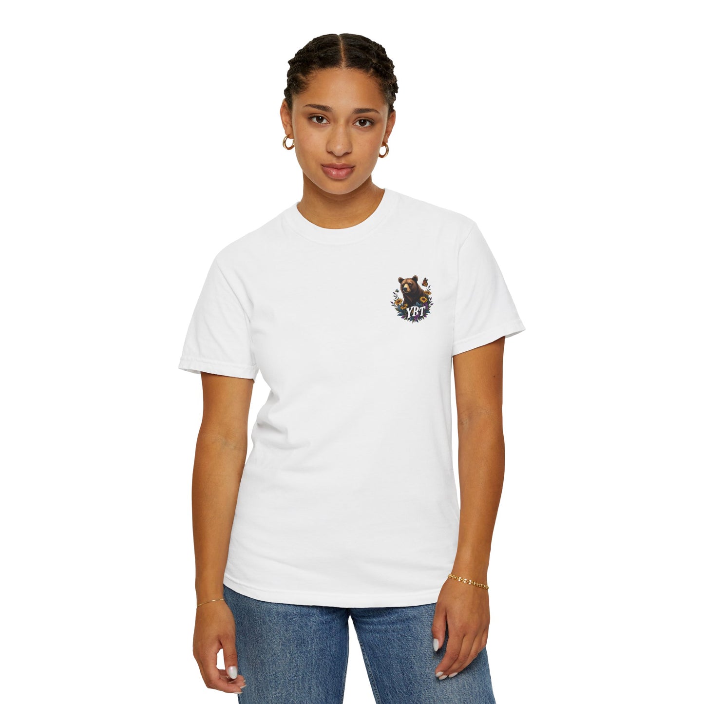 Woman's T-Shirt with YBT Floral Bear Design