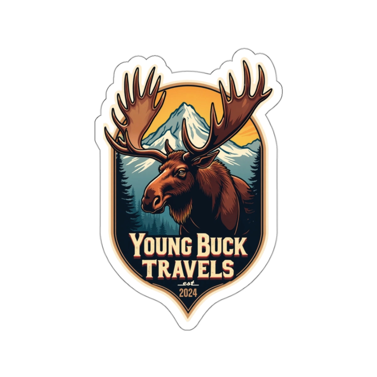 YBT Moose Head Stickers