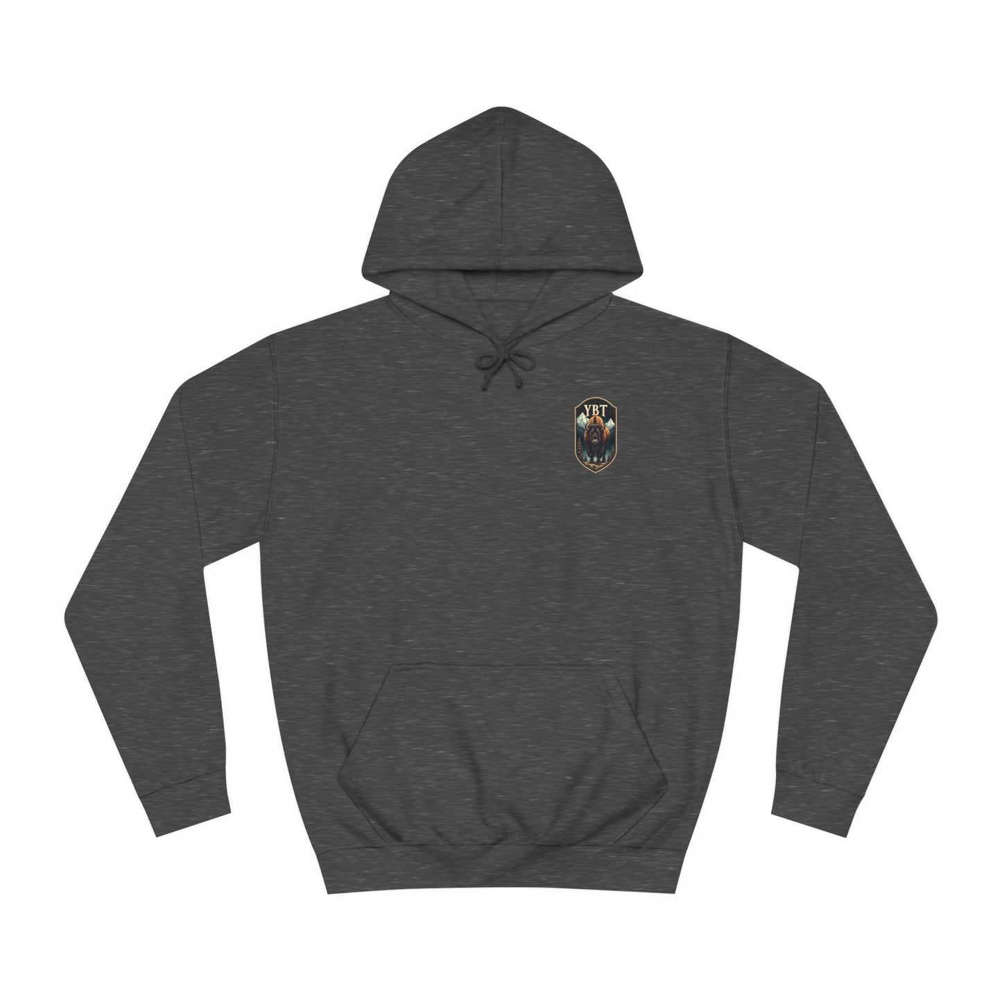 YBT Unisex Hoodie | Bison and Mountain Design